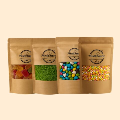 MisthAmrit Diwali Delight Combo – Jelly Candy, Green Saunf, Stone Candy & Tini Mini Saunf | Festive Gift Pack 400g | Mouth Freshener & Sweet Treats